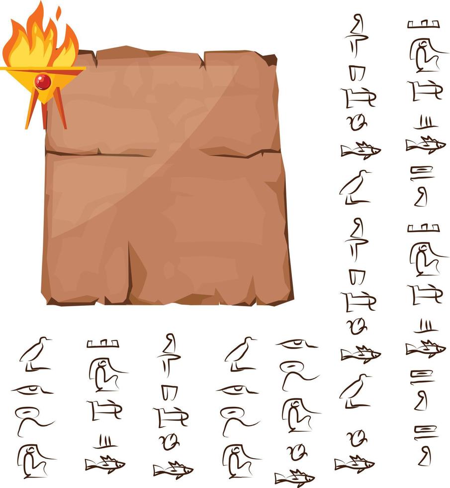 antiguo Egipto papiro parte dibujos animados vector