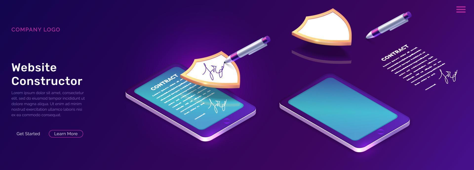 Mobile document manager business concept vector