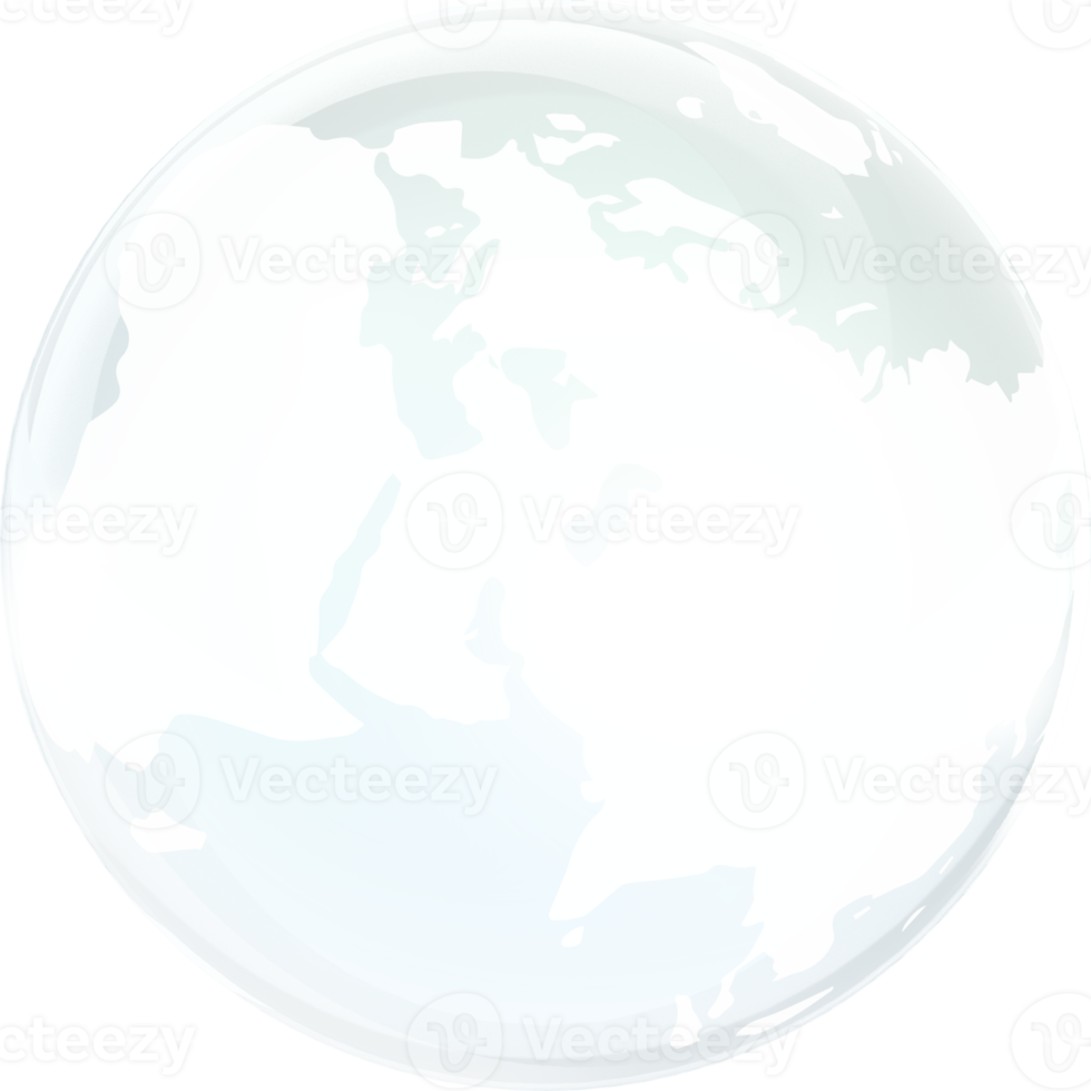 transparent glass globe of Earth png