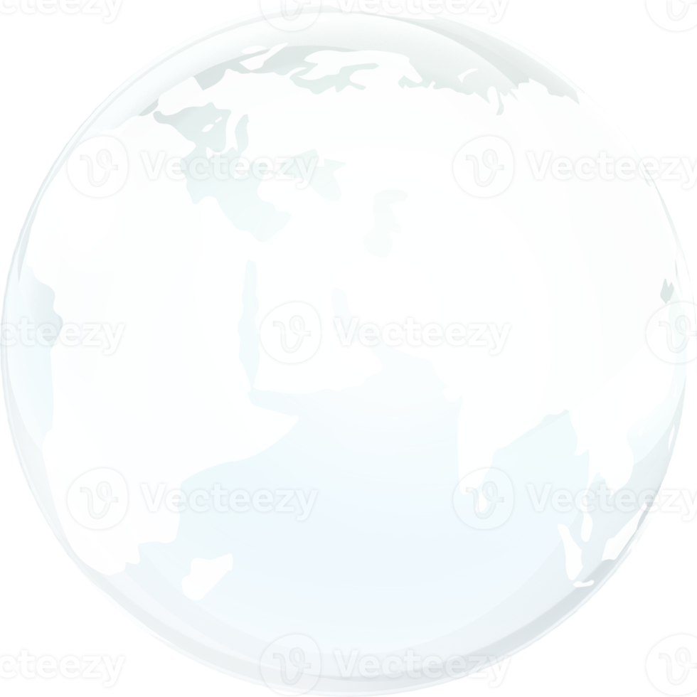 transparent glass globe of Earth png