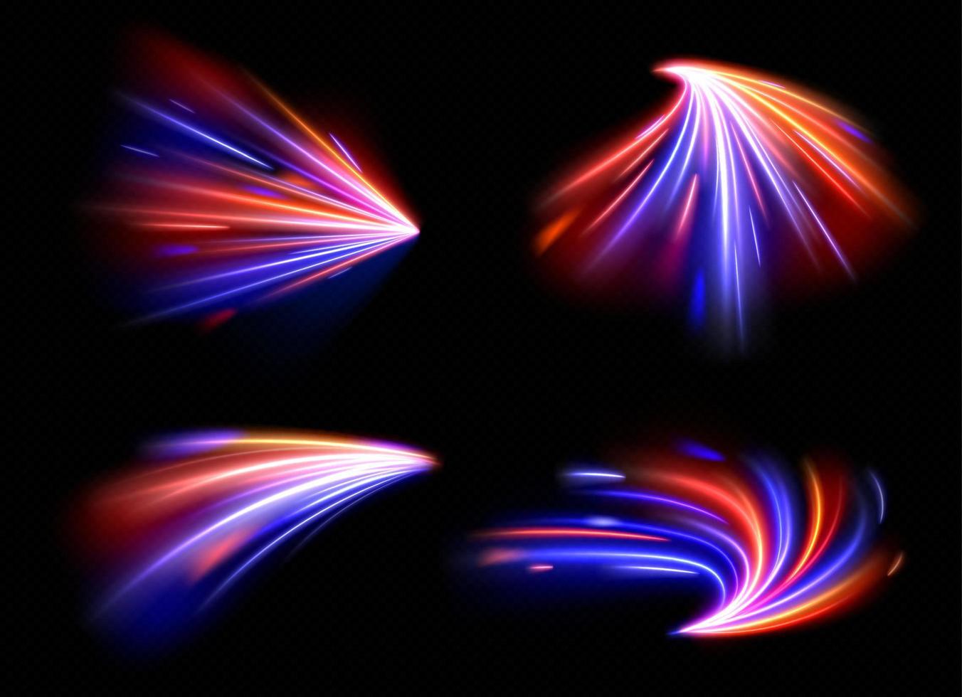 Long exposure or speed motion effect vector set