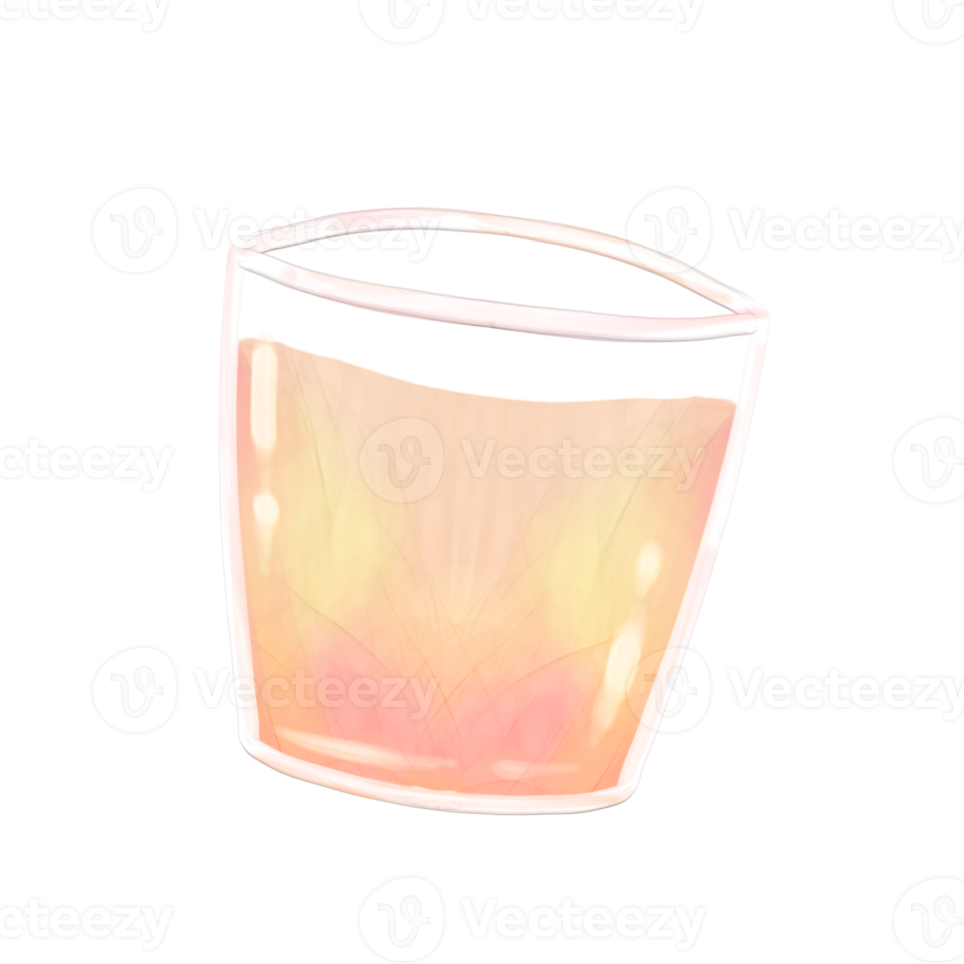 Cute peach drink stationary sticker oil painting 21493680 PNG