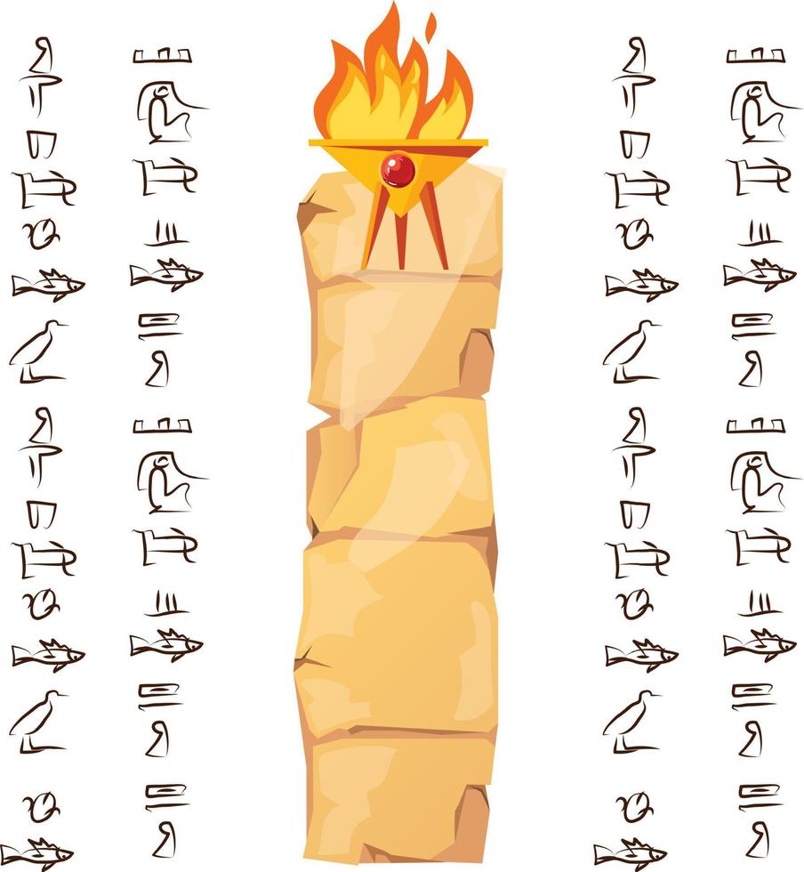 Ancient Egypt papyrus part cartoon vector