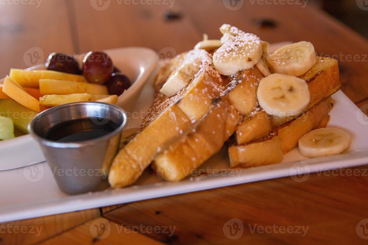 Banana French toast meal photo