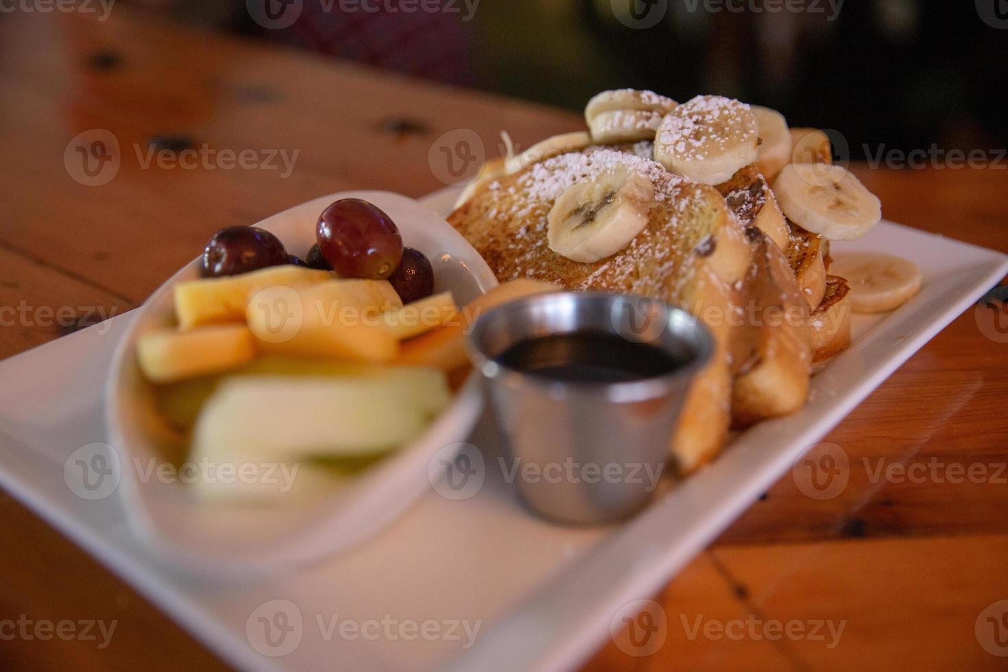 Banana French toast meal photo