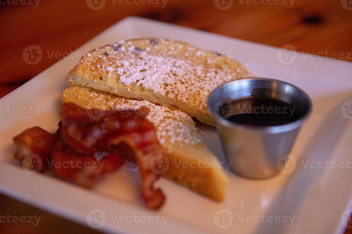 French Toast with Bacon and Syrup photo