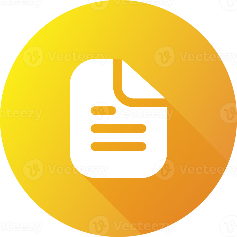 Document icon in flat design style. Folded written paper signs illustration. png