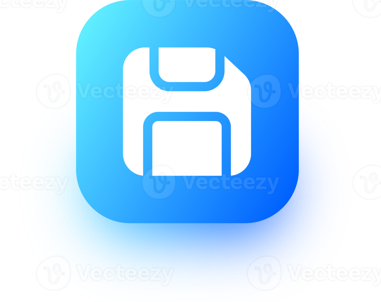Disk icon in square gradient colors. Floppy disk sign for storage. png