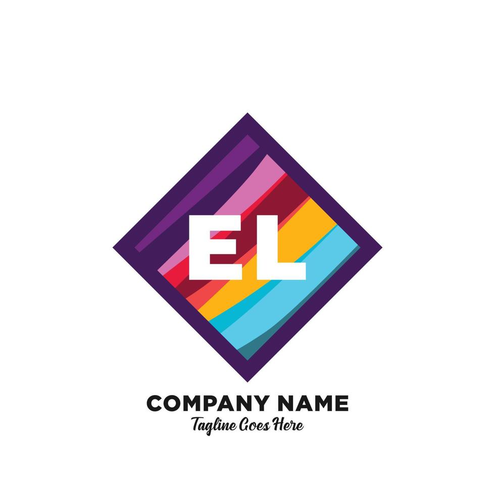 EL initial logo With Colorful template vector. vector