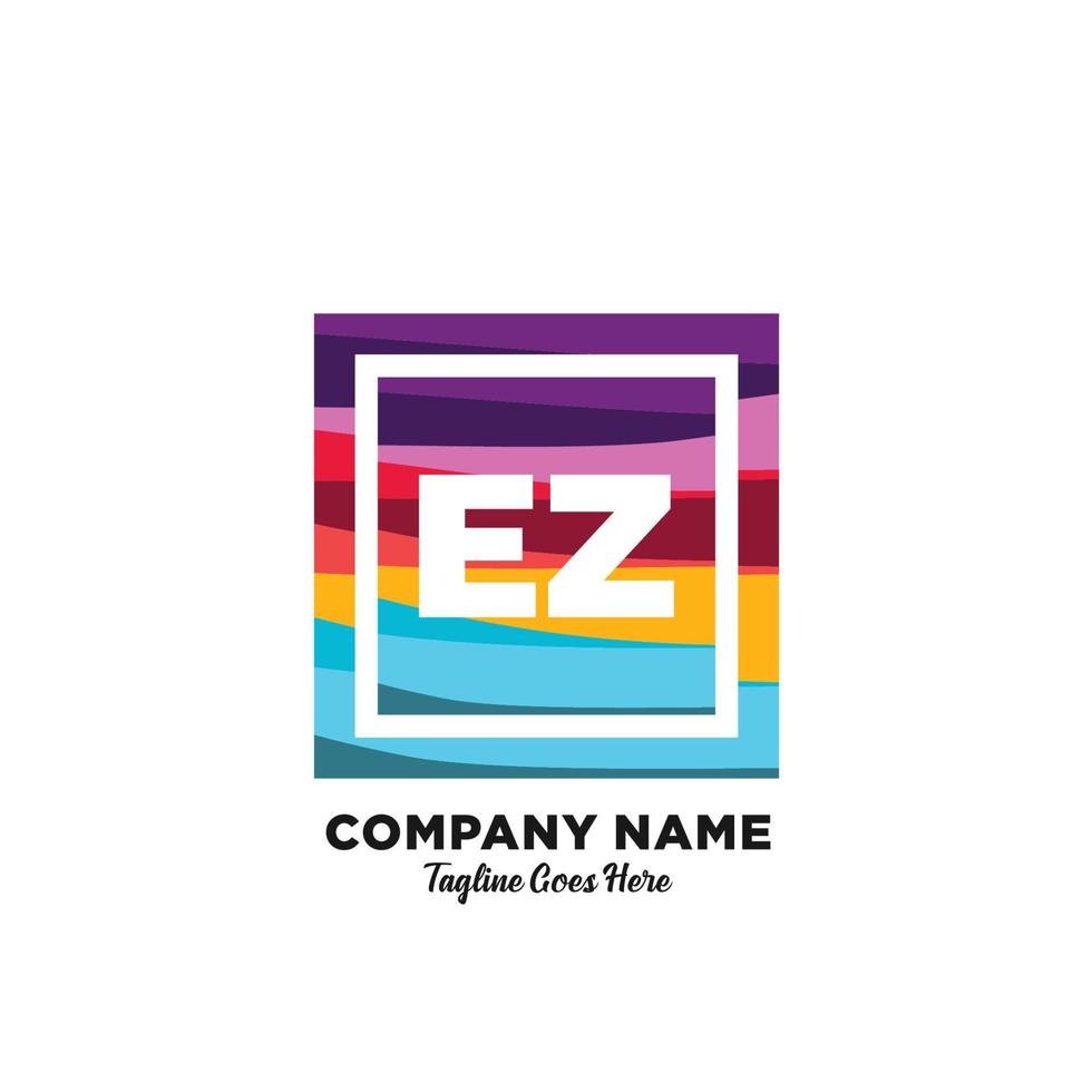 EZ initial logo With Colorful template vector. vector