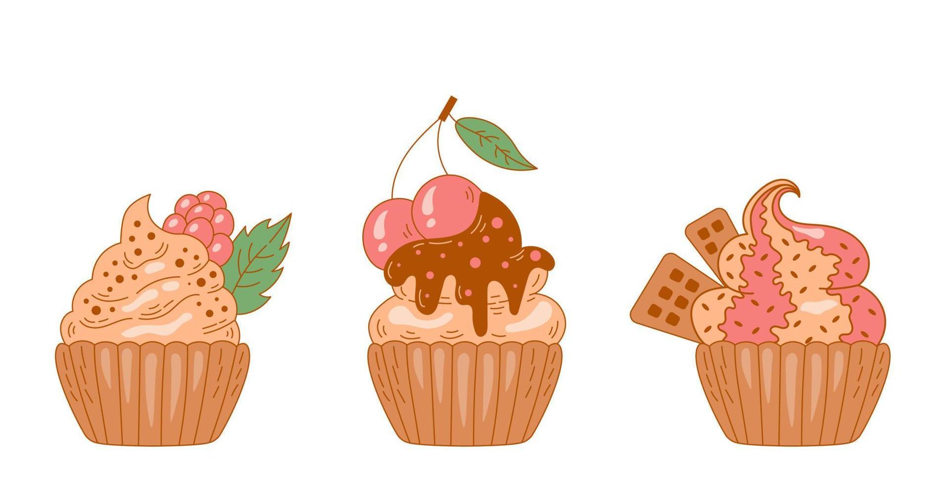 Sweet dessert vector collection