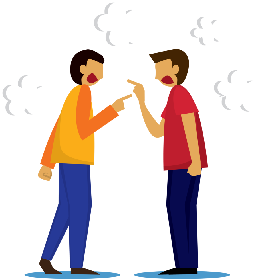 two man arguing illustration png