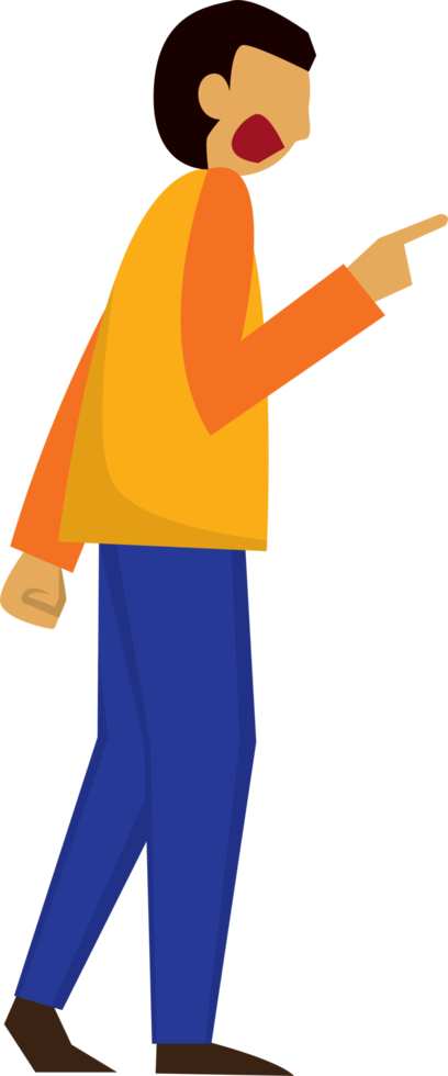 homme est argumenter avec quelque chose illustration png