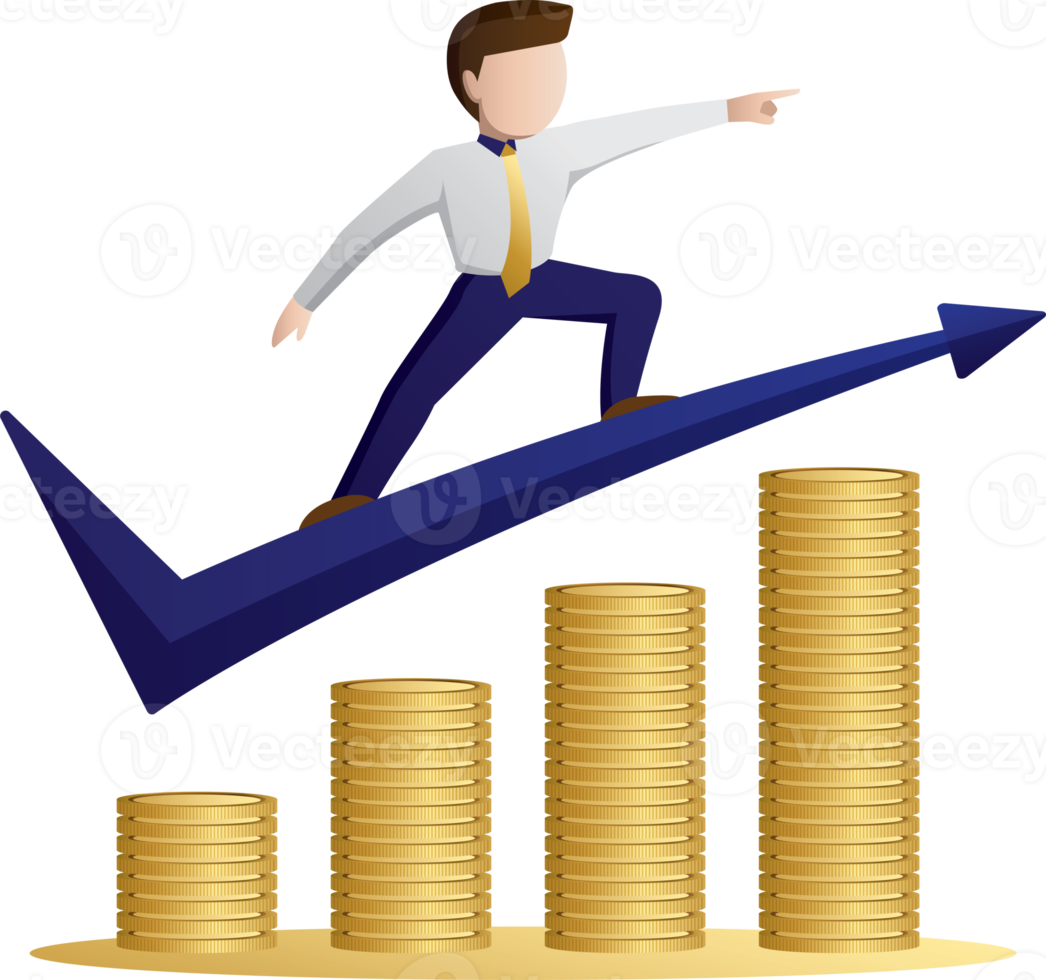man invest the right way illustration graphic png