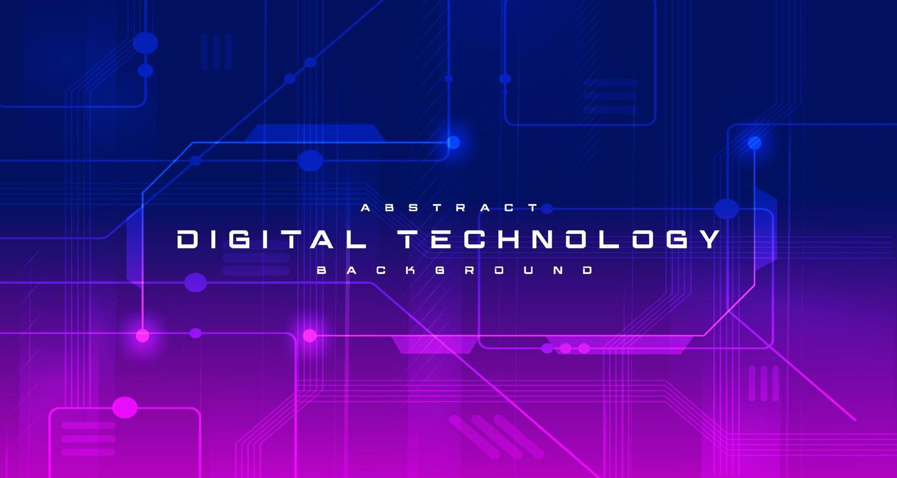 tecnología digital abstracta circuito futurista fondo rosa azul, tecnología de ciencia cibernética, futuro de comunicación de innovación, datos grandes ai, conexión de red de Internet, vector de ilustración de alta tecnología en la nube