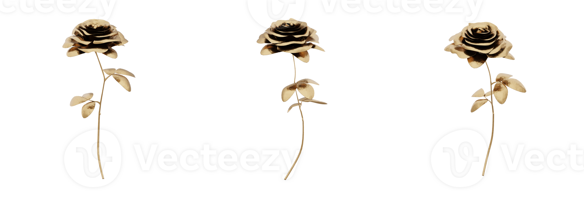 A stunning 3D rendering of a golden plant that will add richness and elegance to any design. This gold plant has a metallic finish and natural-looking leaves, making it ideal for any botanical png