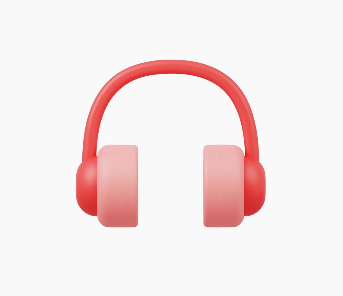 3d Realistic Headphone Icon vector Illustration