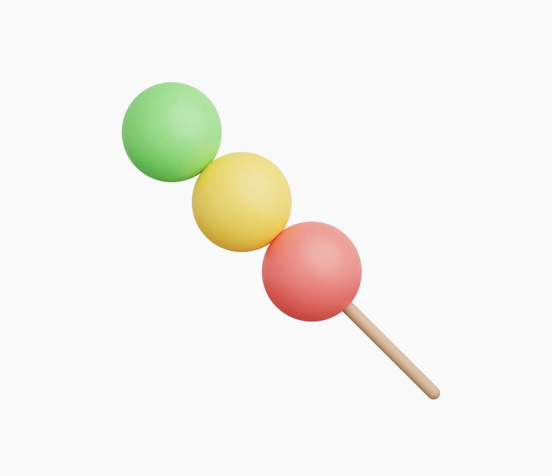 3d Realistic Dango Icon vector illustrations