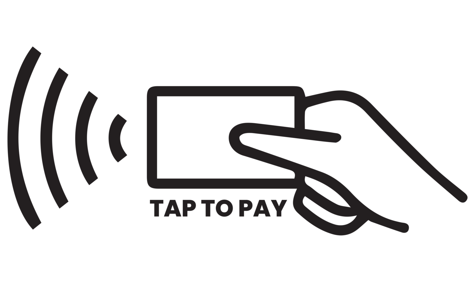 contact less payment on transparent background png