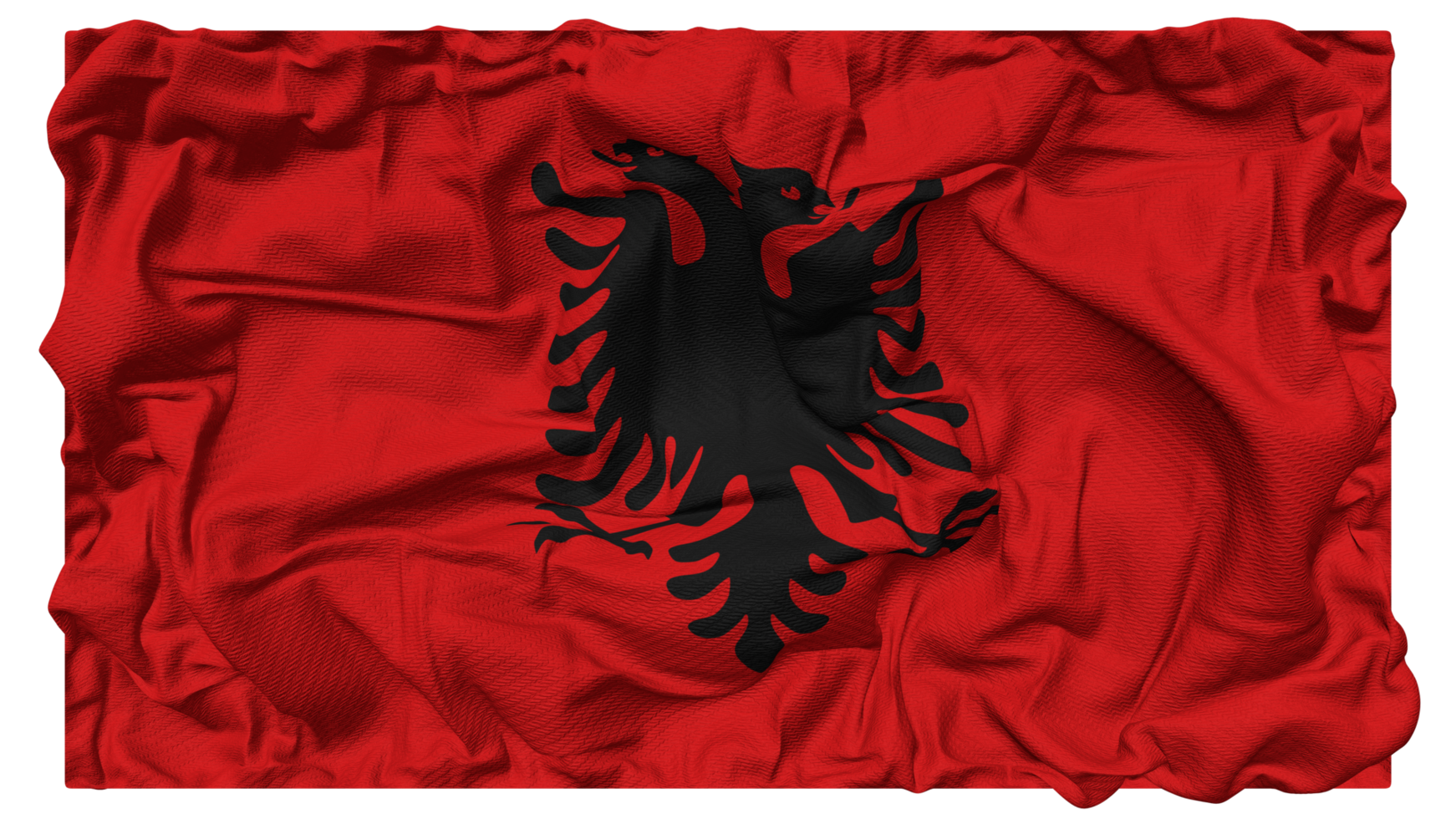 Albania Flag Waves with Realistic Bump Texture, Flag Background, 3D Rendering png