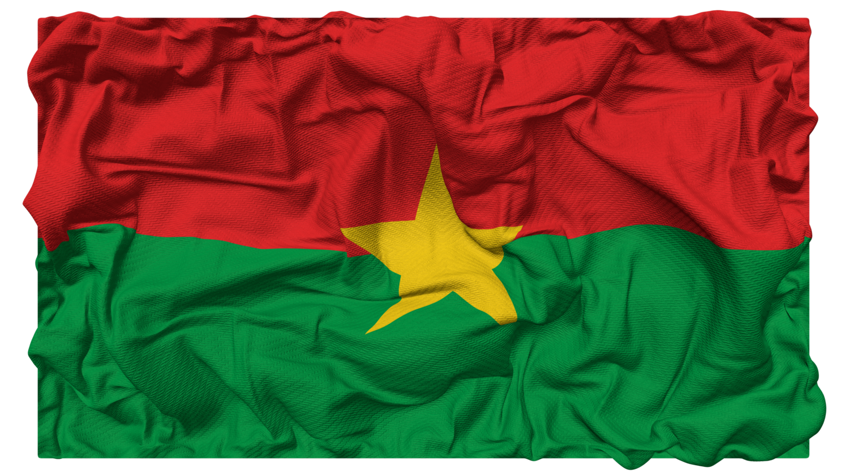Burkina Faso Flag Waves with Realistic Bump Texture, Flag Background, 3D Rendering png