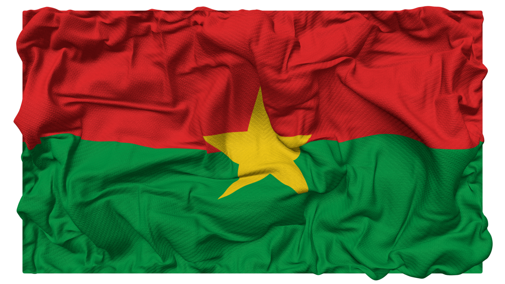 burkina faso bandeira ondas com realista colisão textura, bandeira fundo, 3d Renderização png