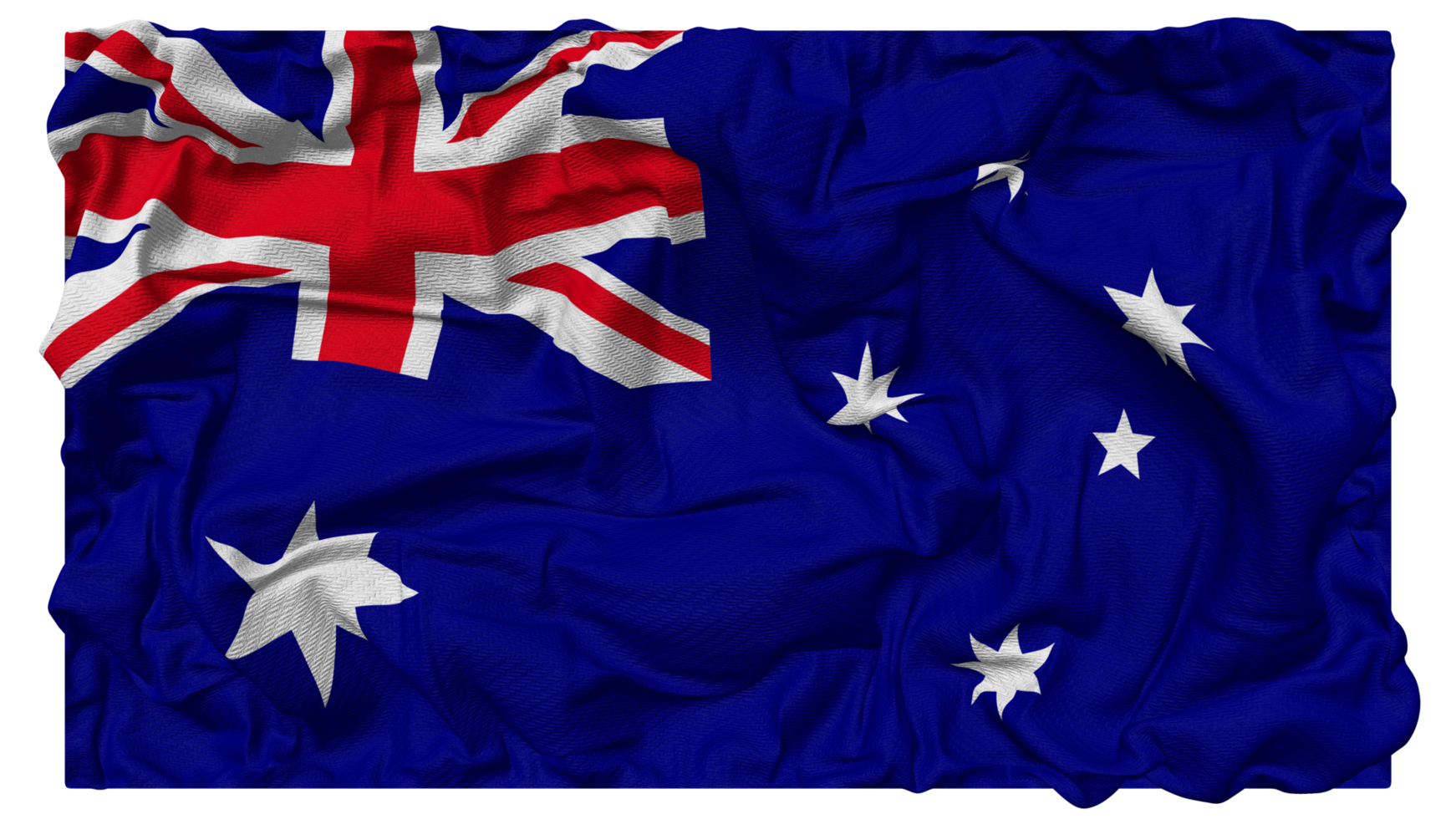 Australien Flagge Wellen mit realistisch stoßen Textur, Flagge Hintergrund, 3d Rendern png