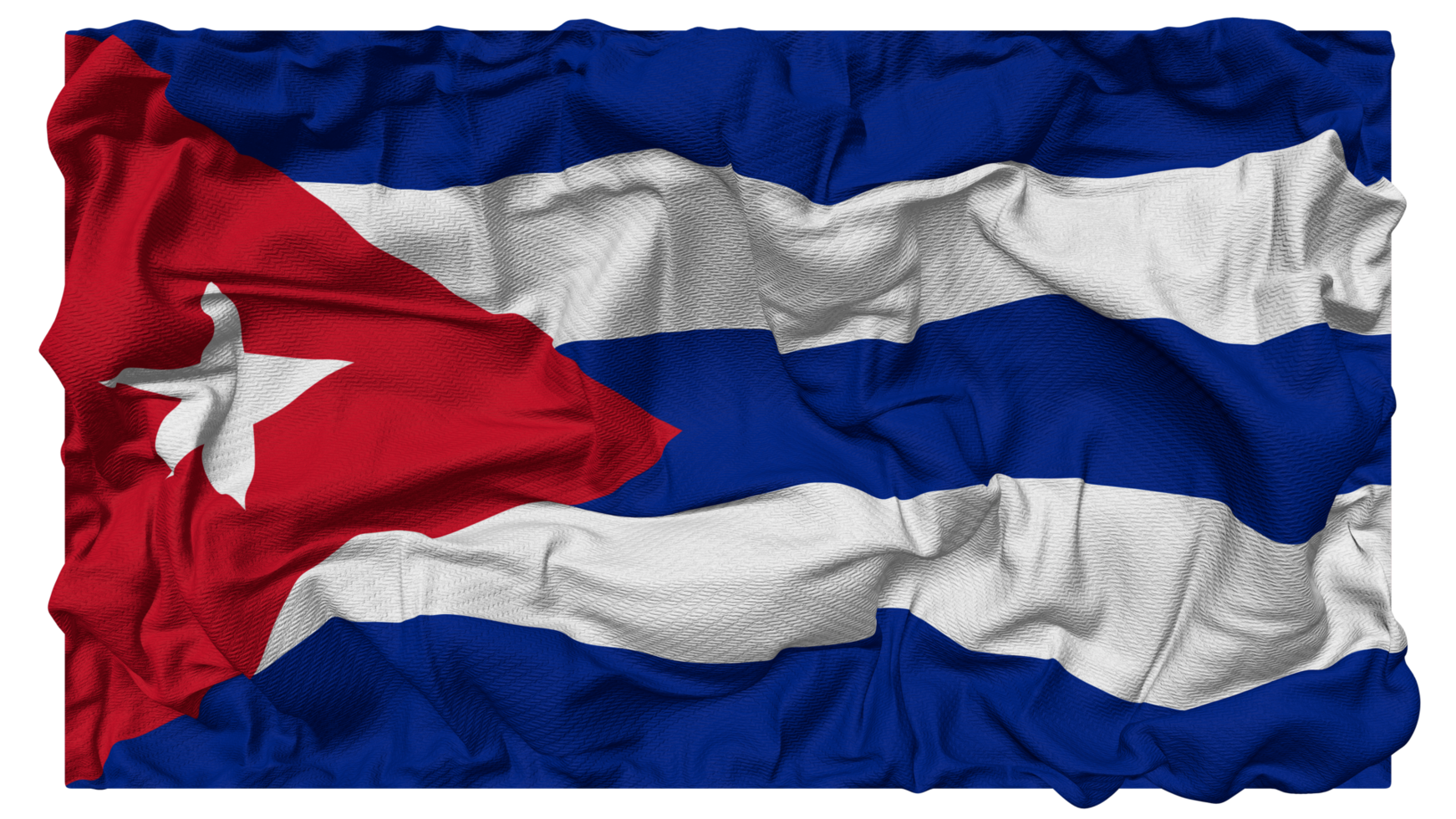 Cuba Flag Waves with Realistic Bump Texture, Flag Background, 3D Rendering png