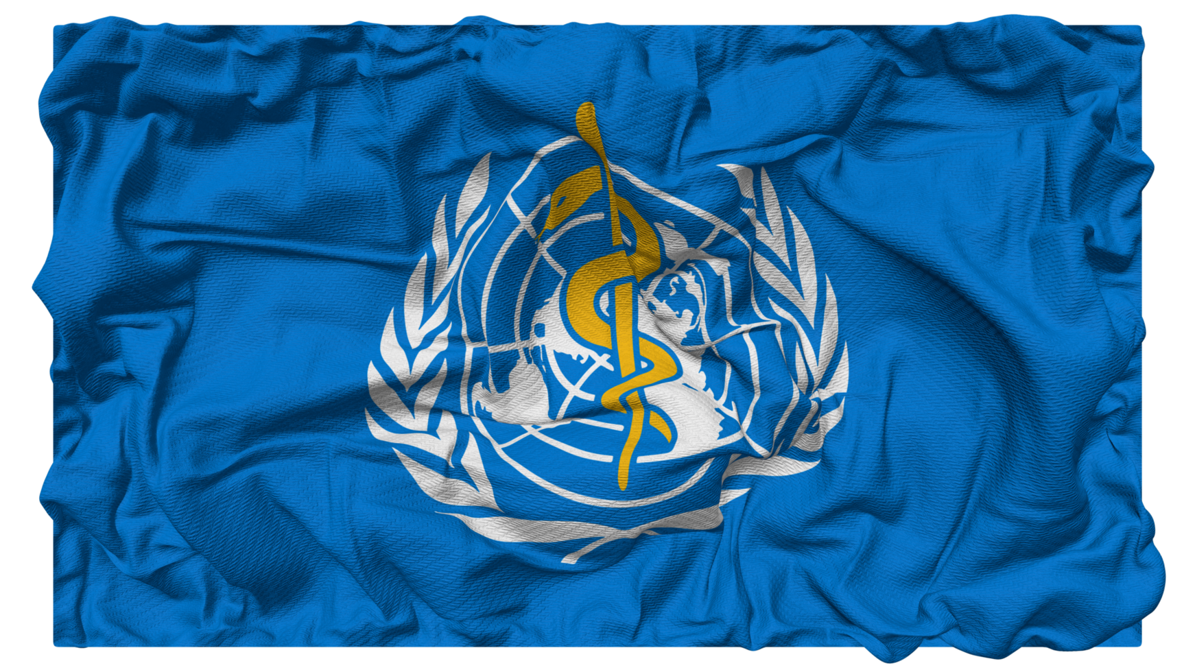 World Health Organization, WHO Flag Waves with Realistic Bump Texture, Flag Background, 3D Rendering png