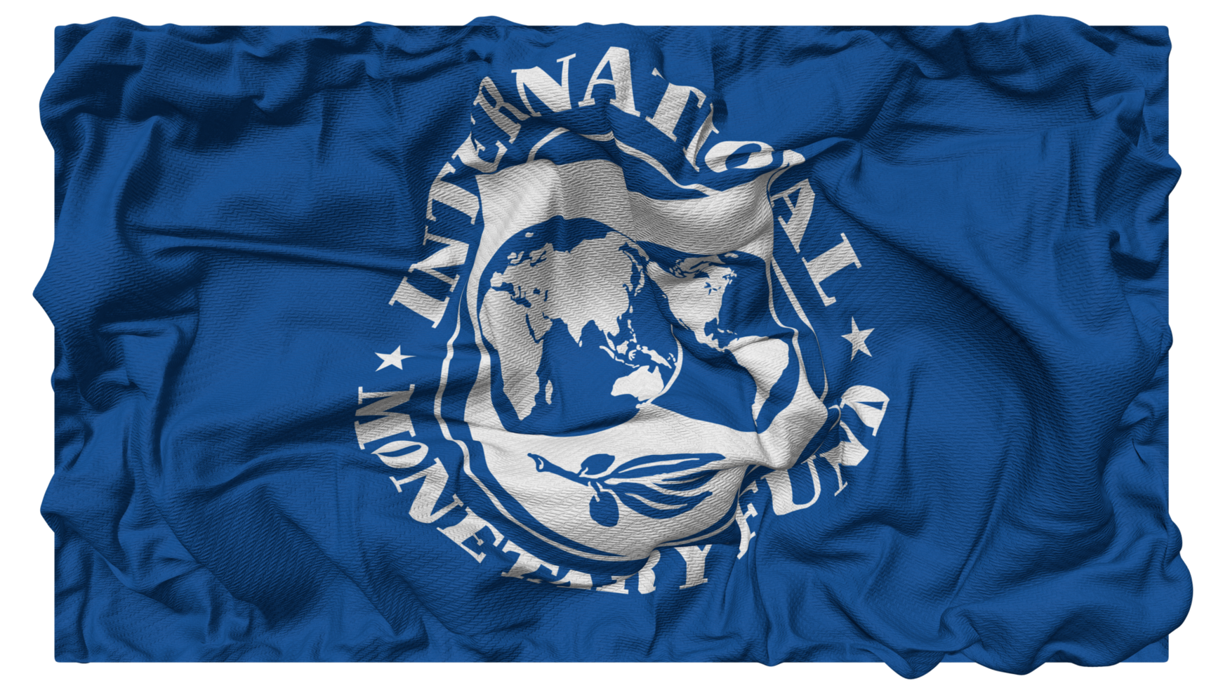 The International Monetary Fund, IMF Flag Waves with Realistic Bump Texture, Flag Background, 3D Rendering png