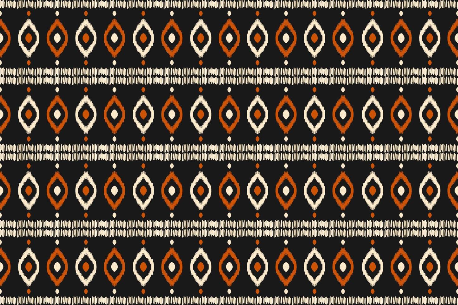 patrón étnico ikat sin costuras en tribal. estampado de adornos étnicos geométricos aztecas. estilo de patrón ikat. vector