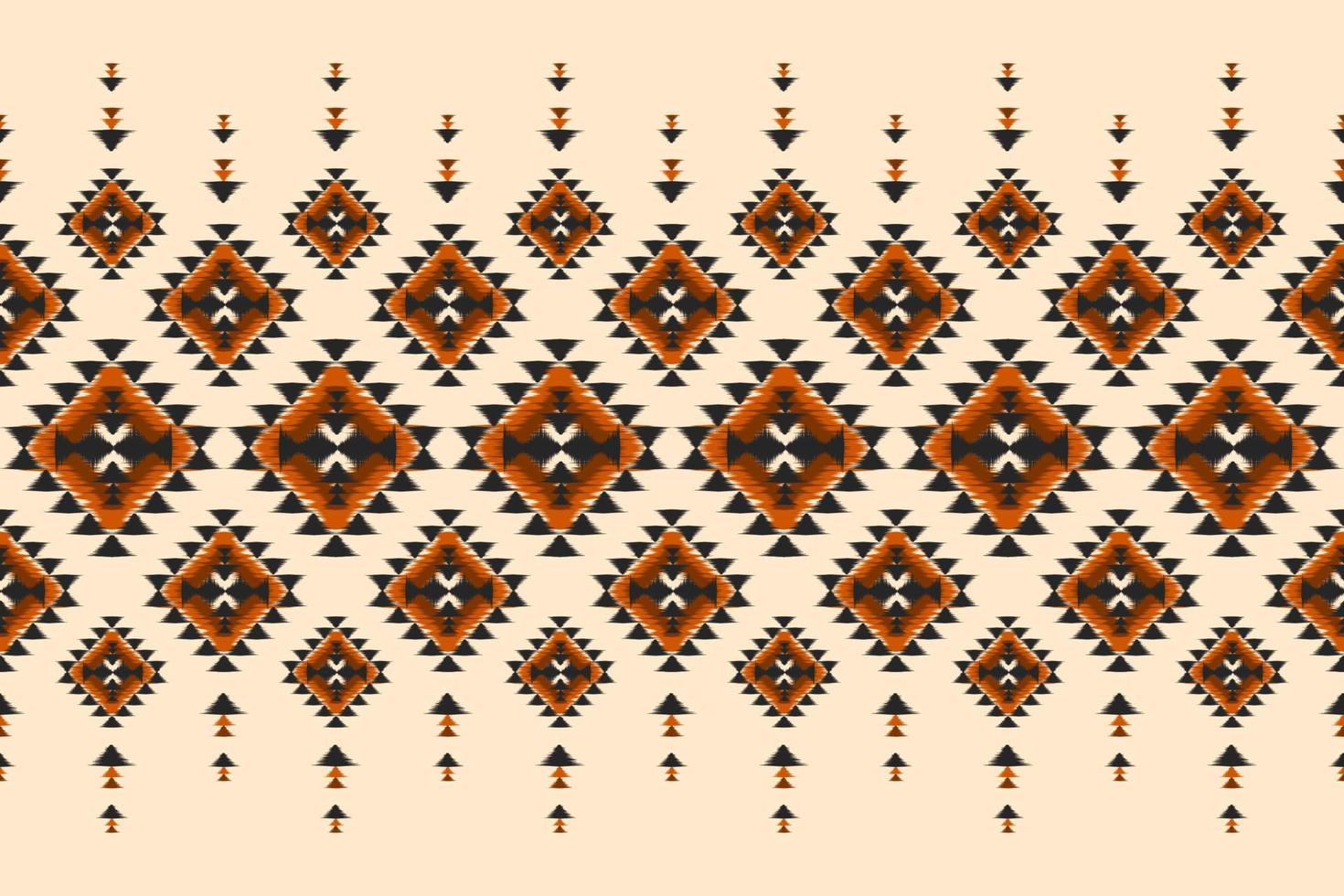 Carpet ethnic ikat pattern art. Geometric ethnic ikat seamless pattern in tribal. Mexican style. vector
