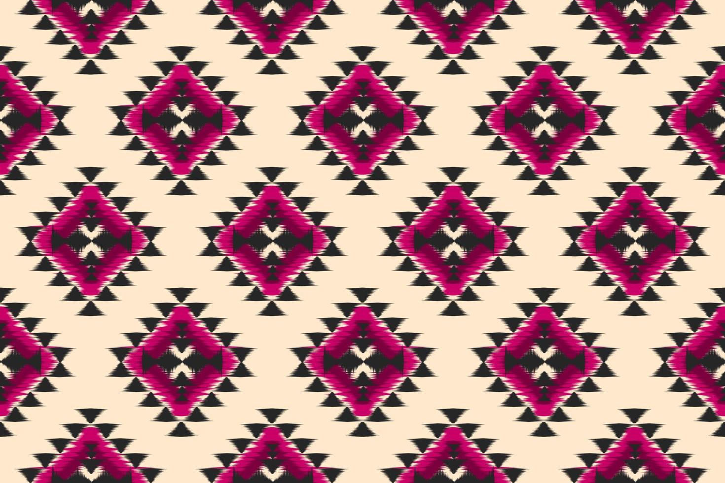 patrón étnico ikat sin costuras en tribal. estampado de adornos étnicos geométricos aztecas. estilo de patrón ikat. vector