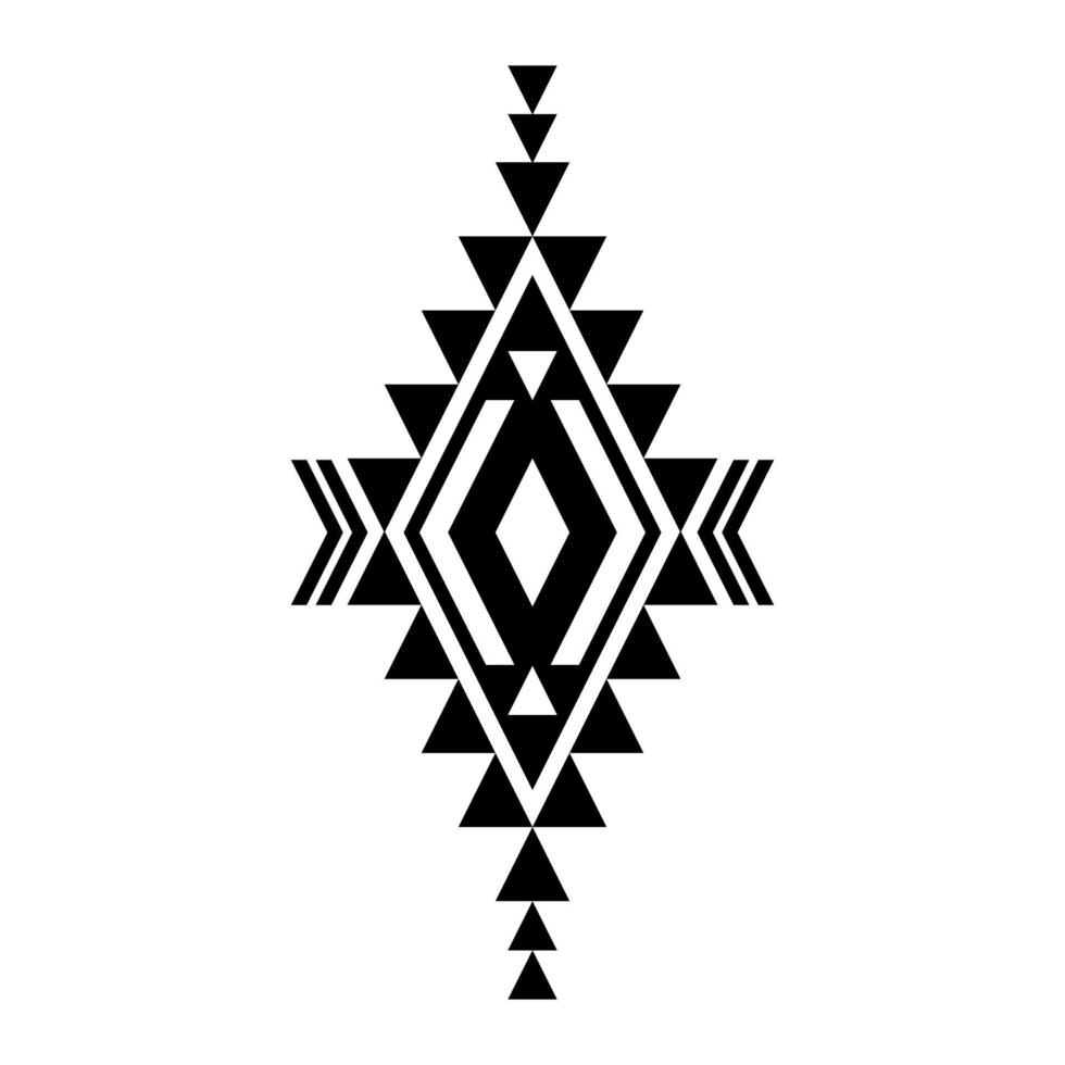 Geometric ethnic pattern art. American, Mexican style. Background Aztec tribal ornament. Design for fabric, clothing, textile, logo, symbol. vector