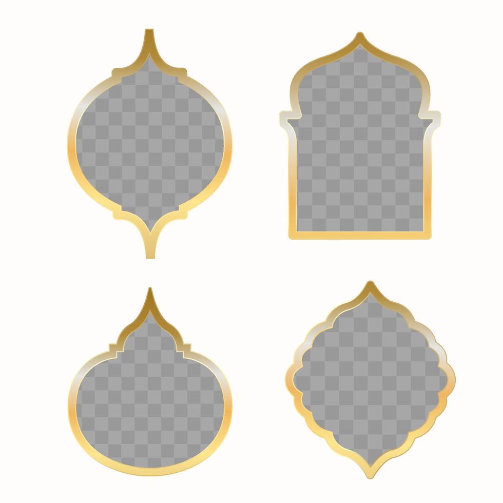 Set of frame template Ramadan. Copy space for content promo product vector
