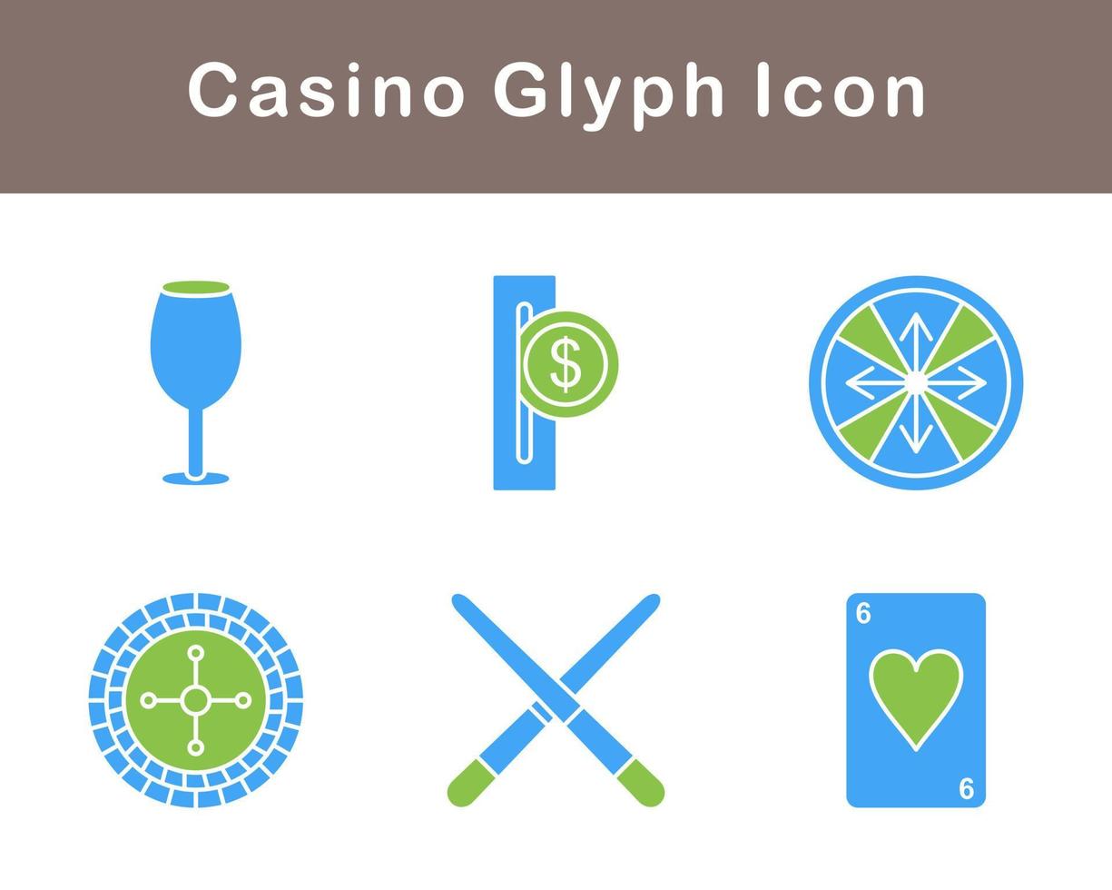 casino vector icono conjunto