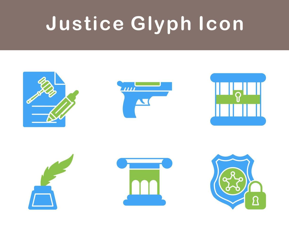 Justice Vector Icon Set