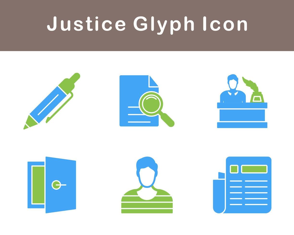 Justice Vector Icon Set