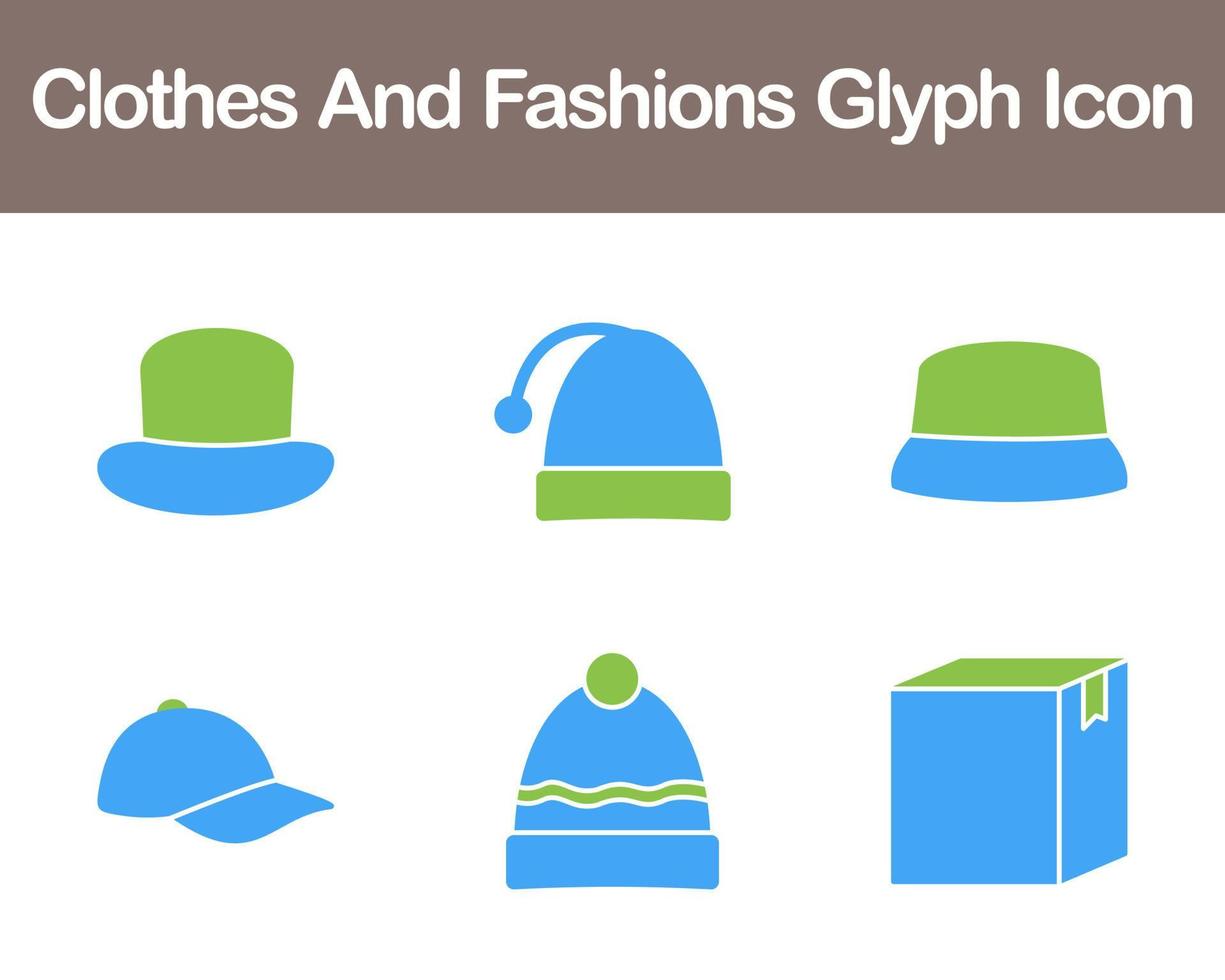 Clothes And Fashions Vector Icon Set