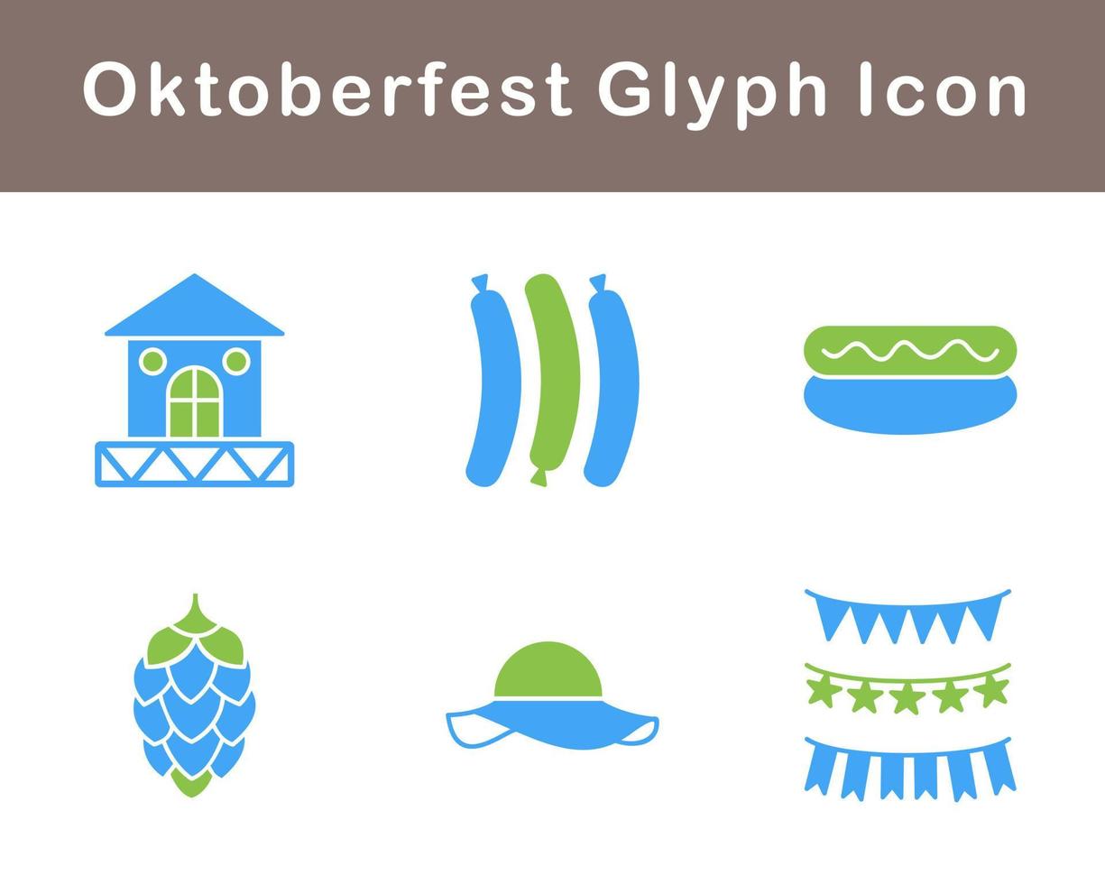 Oktoberfest vector icono conjunto