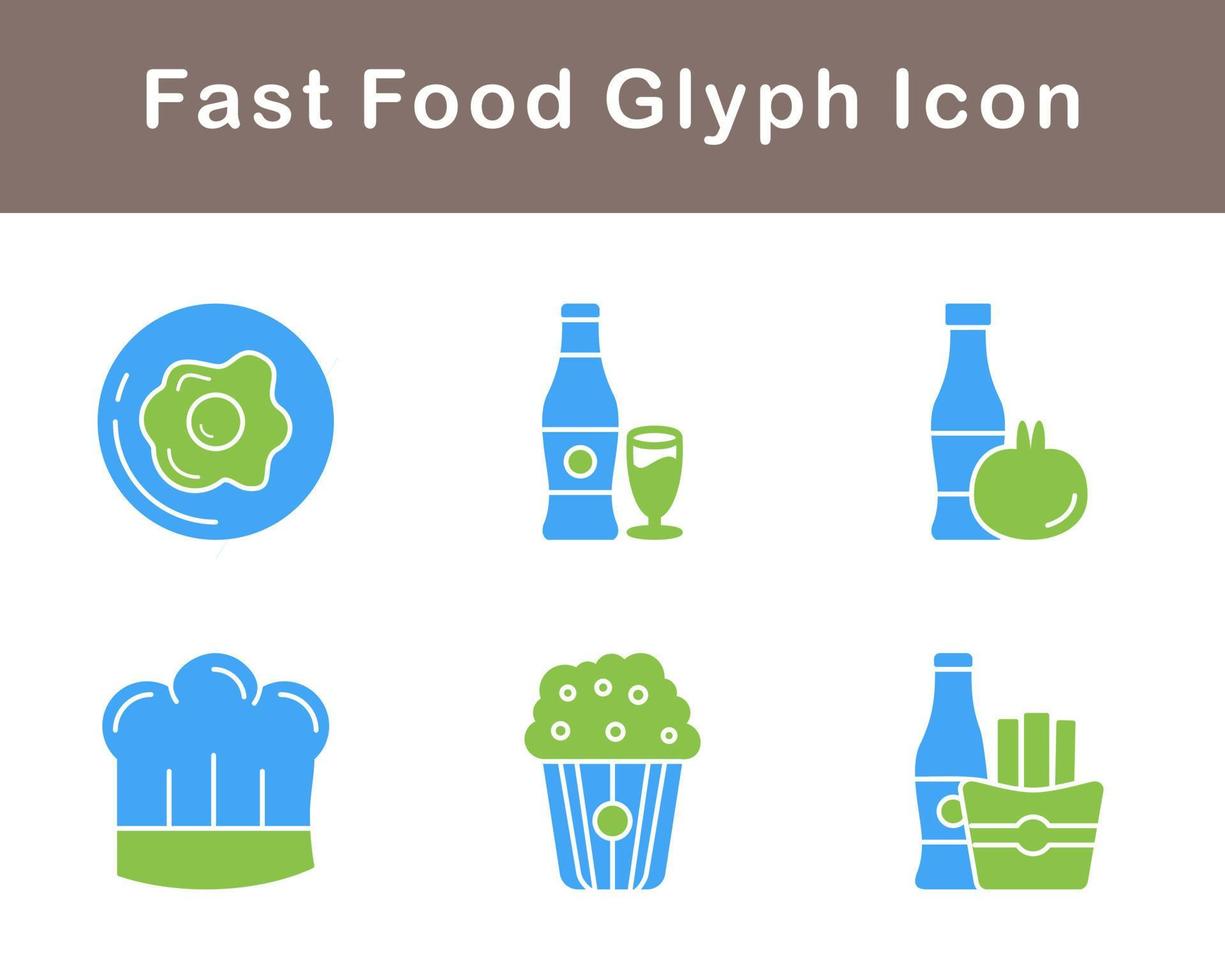 Fast Food Vector Icon Set