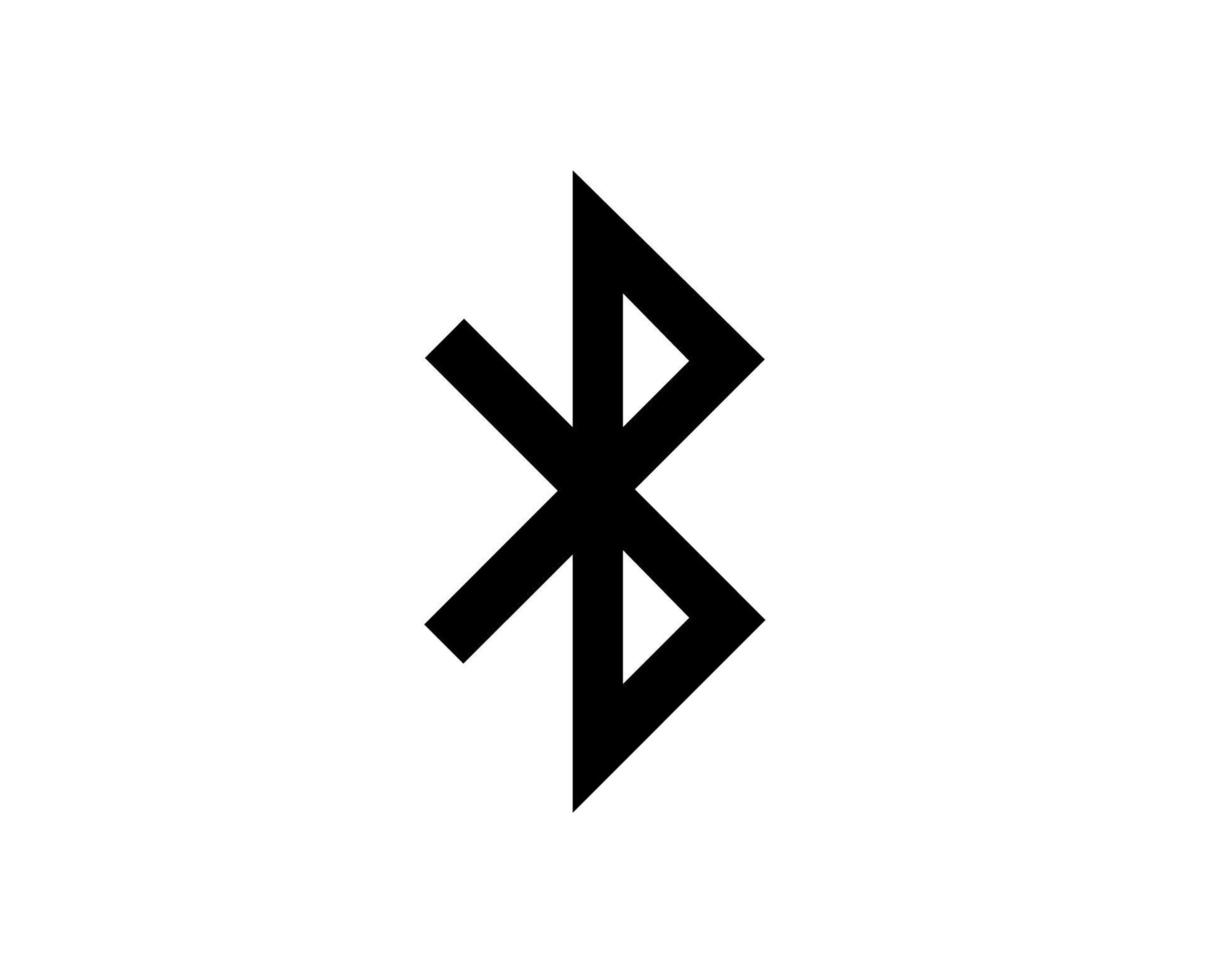 Bluetooth Icon Logo Software Phone Symbol Black Design Mobile Vector Illustration