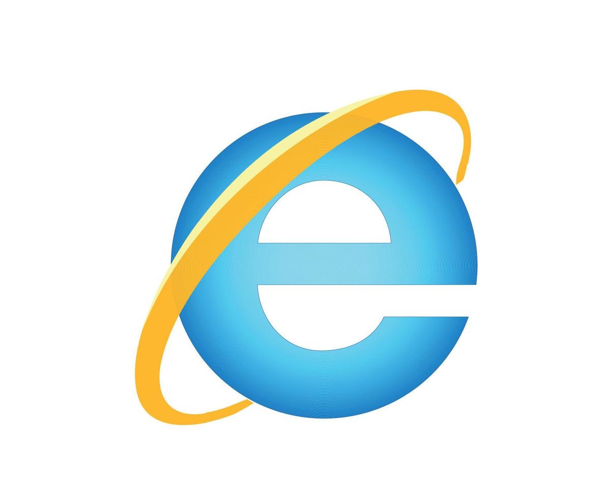 Internet Explorer Browser Logo Brand Symbol Design Software Vector Illustration