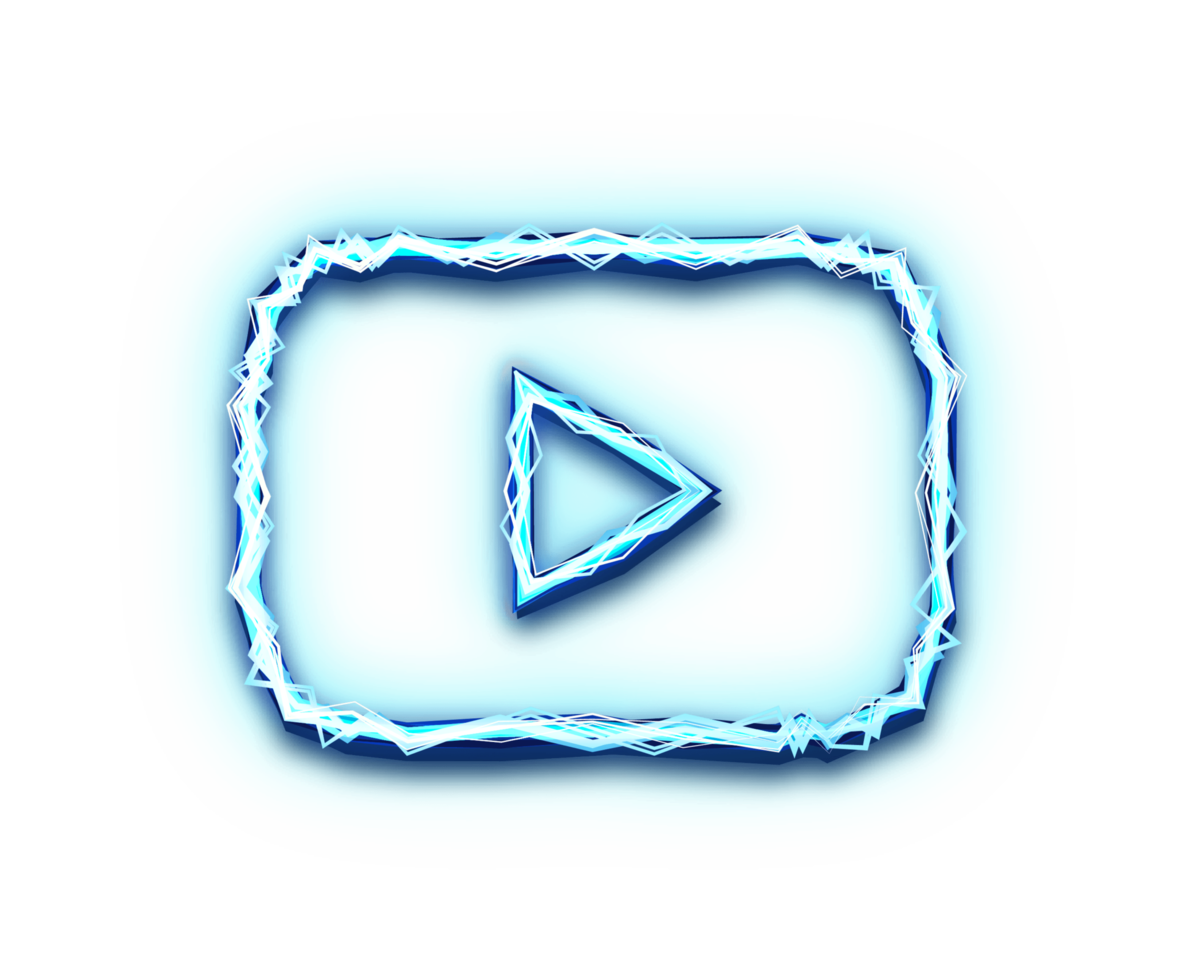 Youtube Logo Icon with Light Effect png