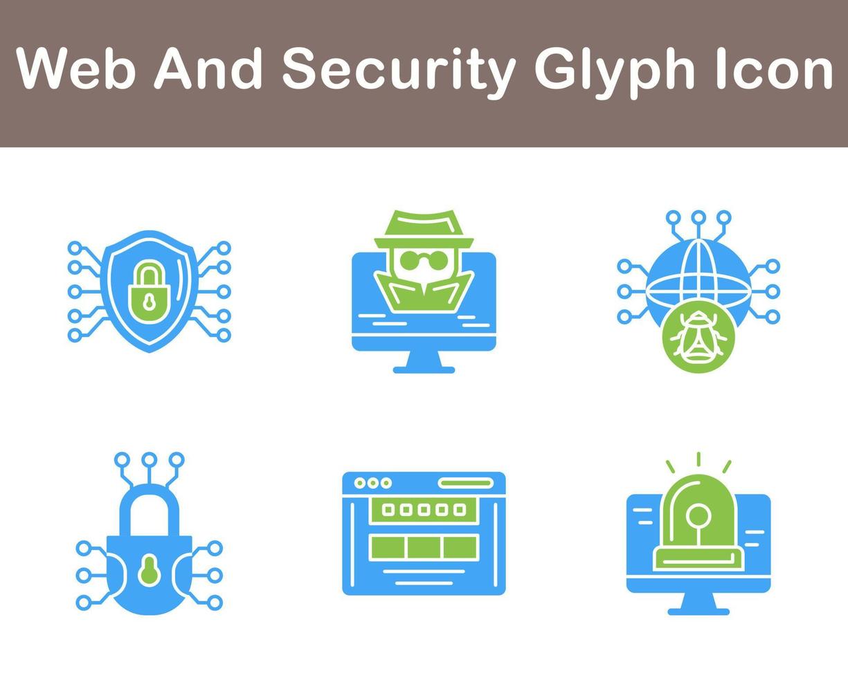 Web And Security Vector Icon Set