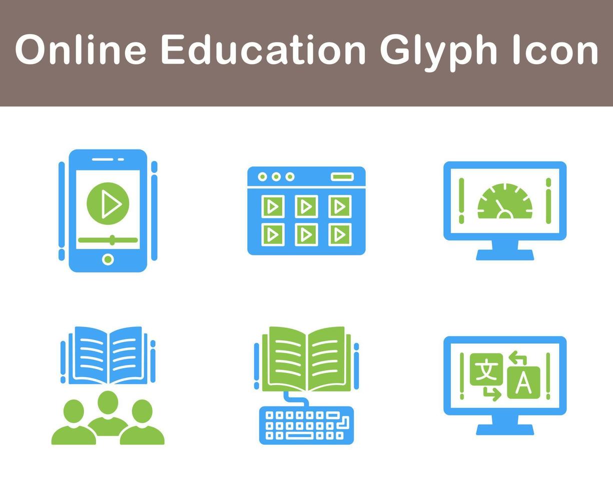 Online Education Vector Icon Set