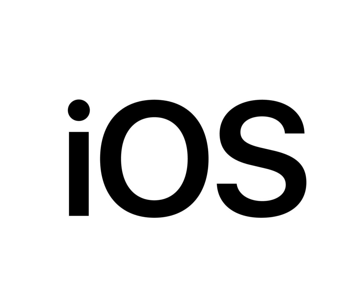 ios icono logo software teléfono manzana símbolo nombre negro diseño móvil vector ilustración