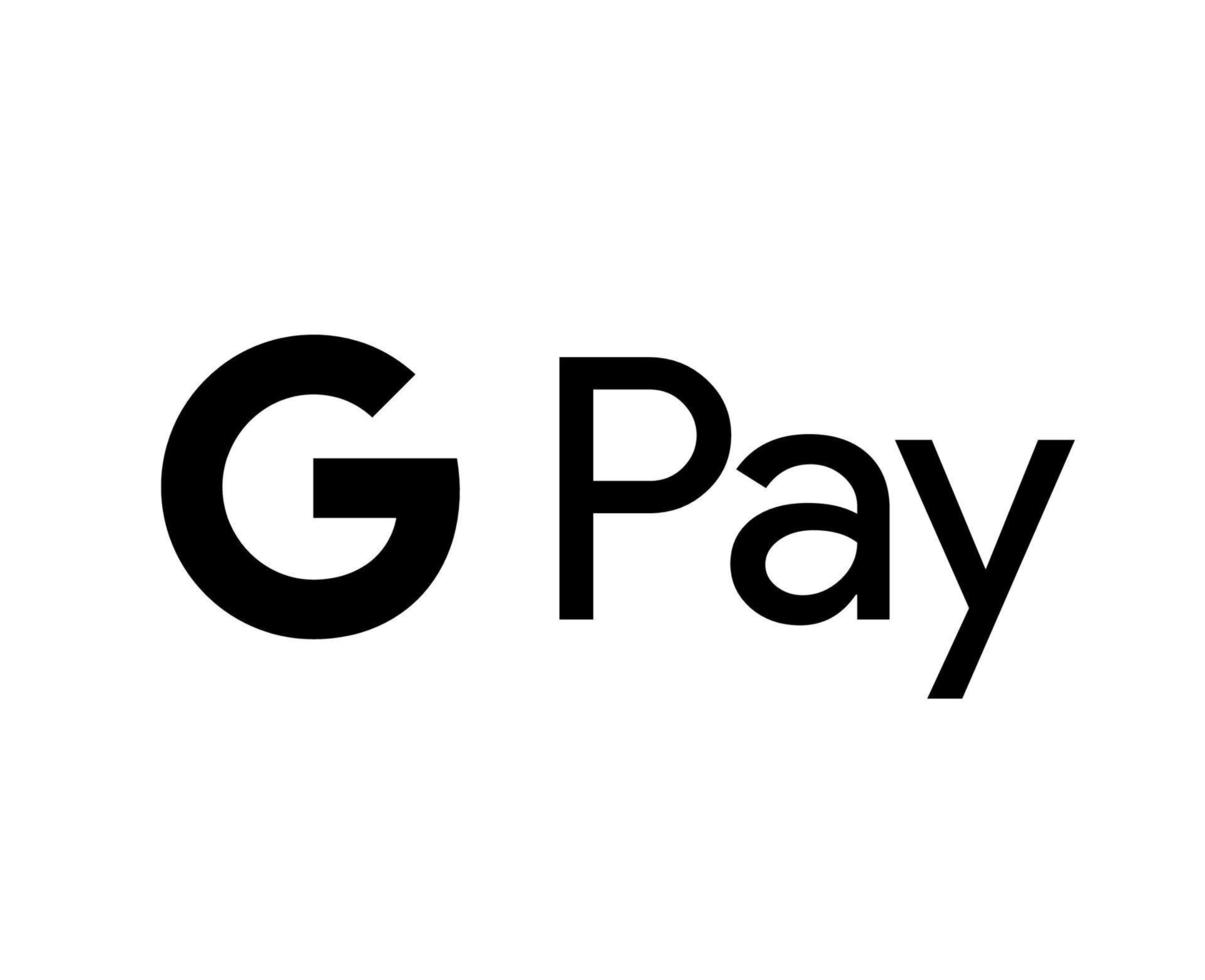 Google Pay Logo Symbol Black Design Vector Illustration