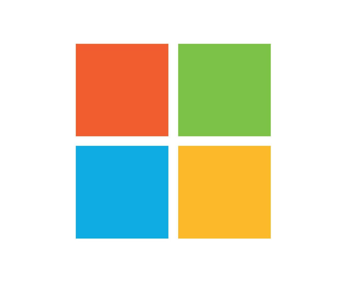 Microsoft Software Logo Brand Symbol Design Vector Illustration