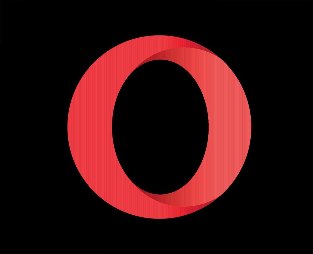 Opera Browser Symbol Brand Logo Design Software Illustration Vector With Black Background